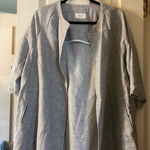 Linen blend relax blazer medical coat